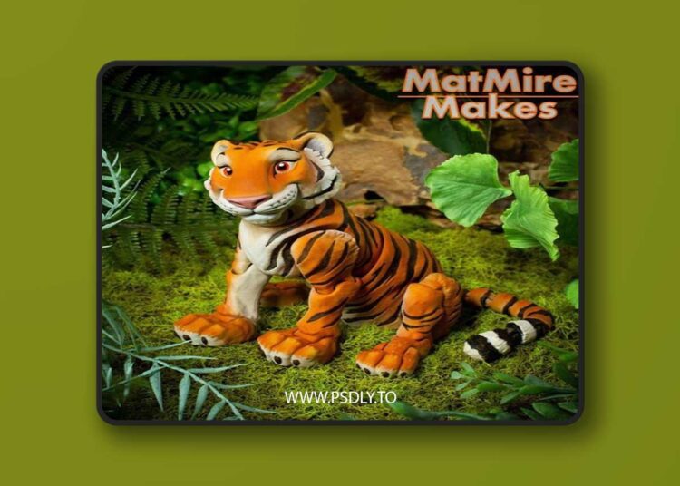 Tiger articulated figure 3D Print 3D Model 1 Tiger articulated figure 3D Print 3D Model