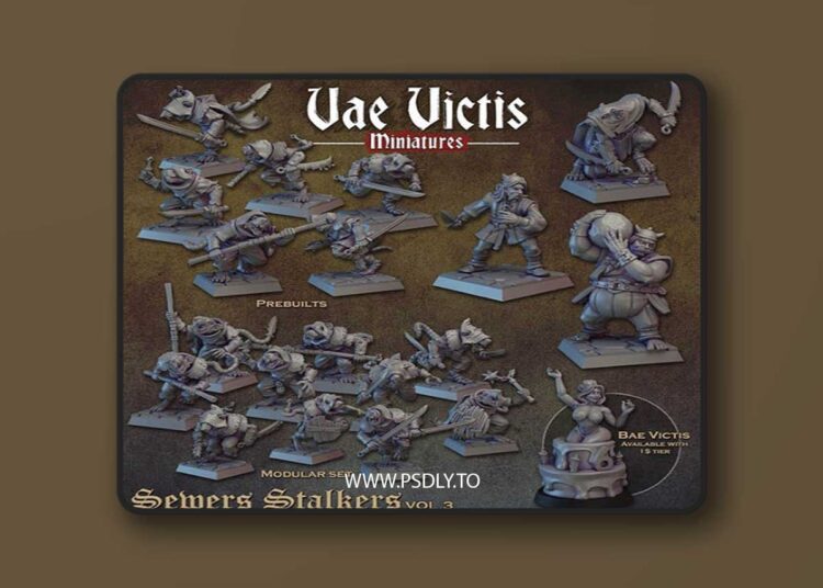 Vae Victis Miniatures – Sewers Stalkers vol.3 May 2025 – 3D Print 1 Vae Victis Miniatures – Sewers Stalkers vol.3 May 2025 – 3D Print