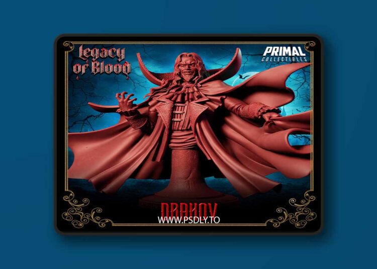Vampire Lord – Drakov Dracula Bust – 3D Print 1 Vampire-Lord-–-Drakov-Dracula-Bust-–-3D-Print