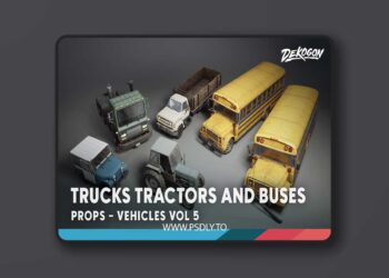 Vehicles VOL.5 - Trucks, Tractors, Buses (Low Poly) (5.4)