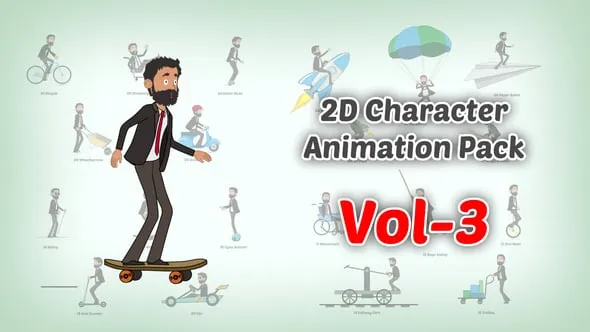 Videohive - 2D character Animation Pack Vol 3 - 59039950 1 Videohive - 2D character Animation Pack Vol 3 - 59039950