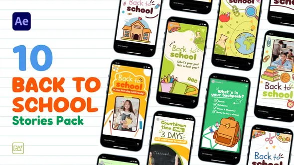 Videohive - Back To School Story Set For After Effects - 59142672 1 Videohive - Back To School Story Set For After Effects - 59142672