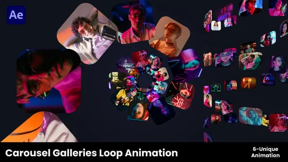 Videohive - Carousel Galleries Loop Animation | Mosic Slide Multi Screen - 58608775 1 Videohive - Carousel Galleries Loop Animation | Mosic Slide Multi Screen - 58608775