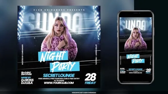 Videohive - Night Club Flyer v13 - 58655426 1 Videohive - Night Club Flyer v13 - 58655426