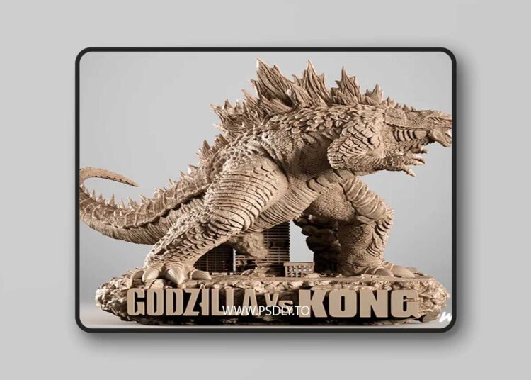 WICKED – Godzilla Sculpture – 3D Print Model STL 1 WICKED – Godzilla Sculpture – 3D Print Model STL