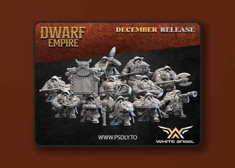 White Angel Miniatures – Dwarf Empire – 3D Print Model STL 1 White Angel Miniatures – Dwarf Empire – 3D Print Model STL