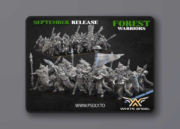 White Angel Miniatures – Forest Warriors – Forest Guard – 3D Print Model 1 White Angel Miniatures – Forest Warriors – Forest Guard – 3D Print Model