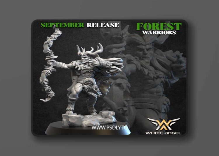 White Angel Miniatures – Forest Warriors – The King of the Forest – 3D Print 1 White Angel Miniatures – Forest Warriors – The King of the Forest – 3D Print