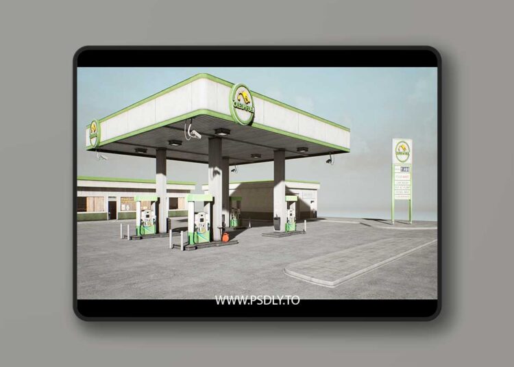 Abandoned Gas Station 01 (4.26+) for Unreal Engine 1 Abandoned Gas Station 01 (4.26+)