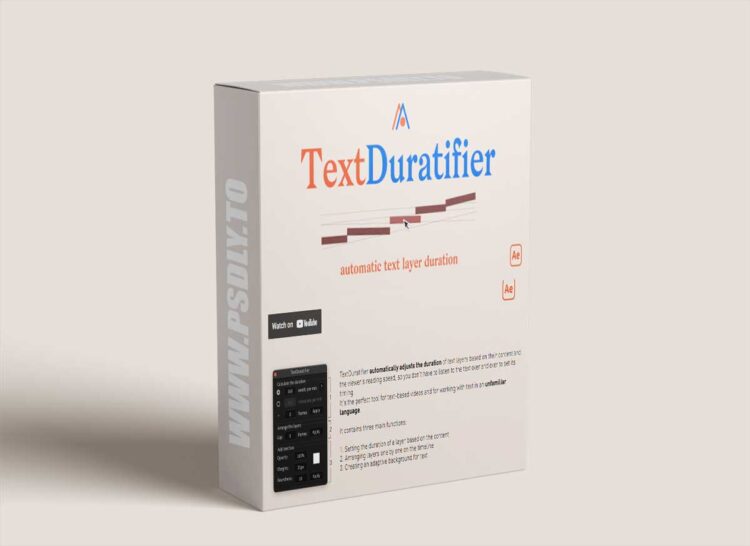 Aescripts - TextDuratifier v1.1.0 1 Aescripts - TextDuratifier v1.1.0
