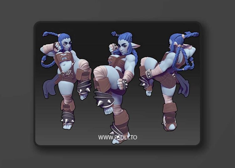 Amber the Firbolg Monk – 3D Print 1 Amber the Firbolg Monk – 3D Print