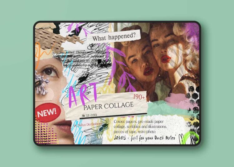 CreativeMarket - Art Paper Collage cutout abstract 92113953 1 Art Paper Collage cutout abstract