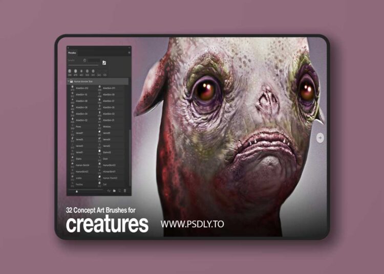 ArtStation - 32 brushes for Concept Art | Creatures 1 ArtStation - 32 brushes for Concept Art | Creatures
