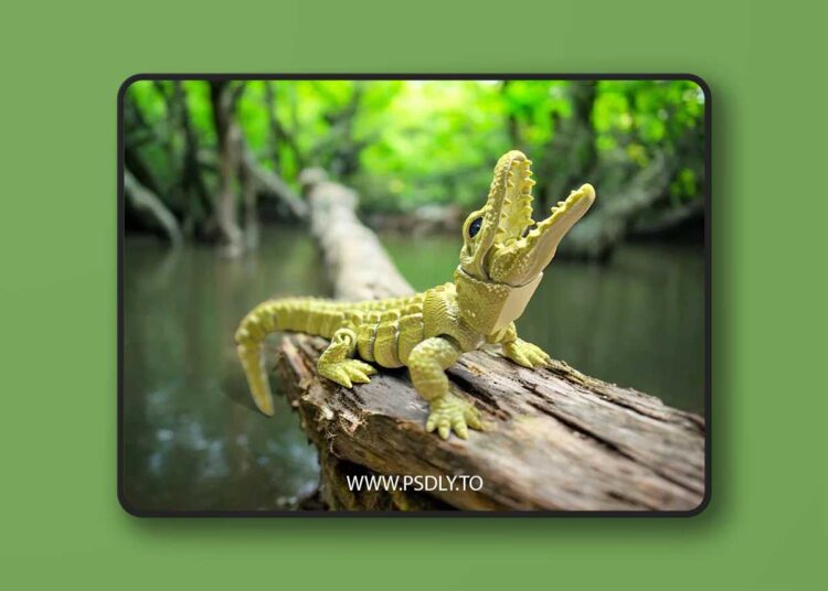 Articulated Alligator – Flexi reptile – 3D Print Model STL 1 Articulated Alligator – Flexi reptile – 3D Print Model STL