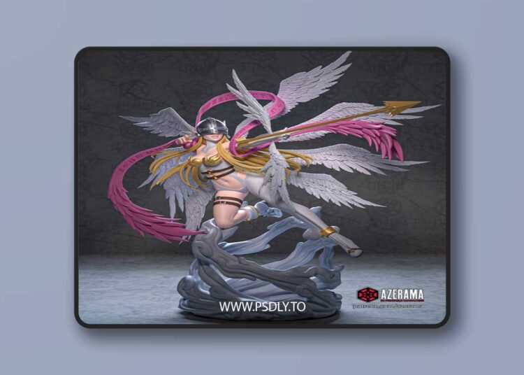 Azerama – Digimon – Angewomon – 3D Print Model 1 Azerama – Digimon – Angewomon – 3D Print Model
