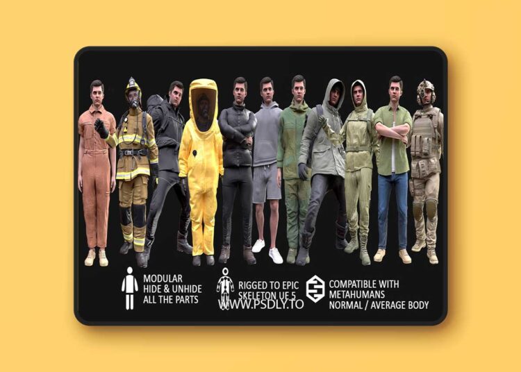 Clothing Collection - Male MH & UE5 Skeletons - Rigged (5.3 – 5.6) 1 Clothing Collection - Male MH & UE5 Skeletons - Rigged (5.3 – 5.6)