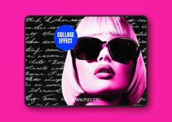 Collage Text Photo Effect for Photoshop