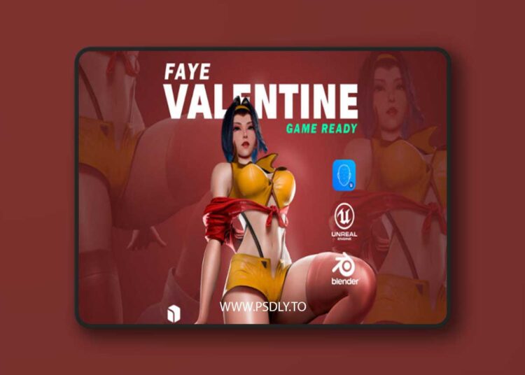Faye Valentine – Game Ready – 3D Blender Model – UE5 1 Faye Valentine – Game Ready – 3D Blender Model – UE5