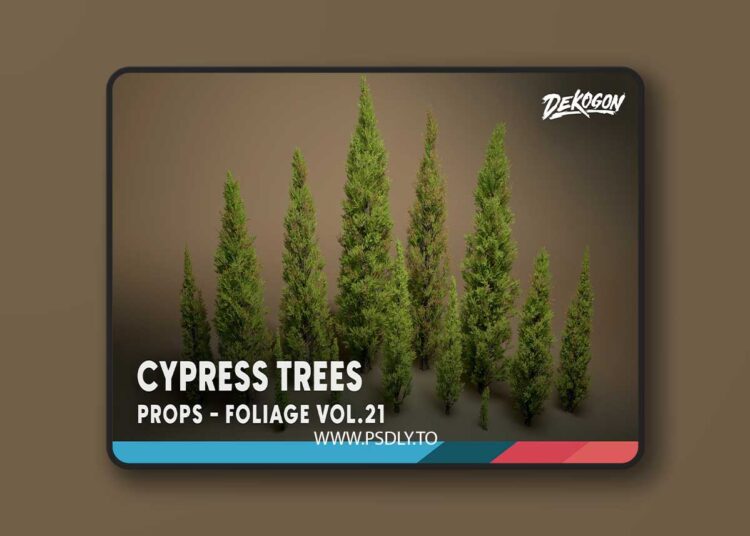 Foliage VOL.21 - Cypress Trees ( Low Poly) (5.1+) 1 Foliage VOL.21 - Cypress Trees ( Low Poly) (5.1+)