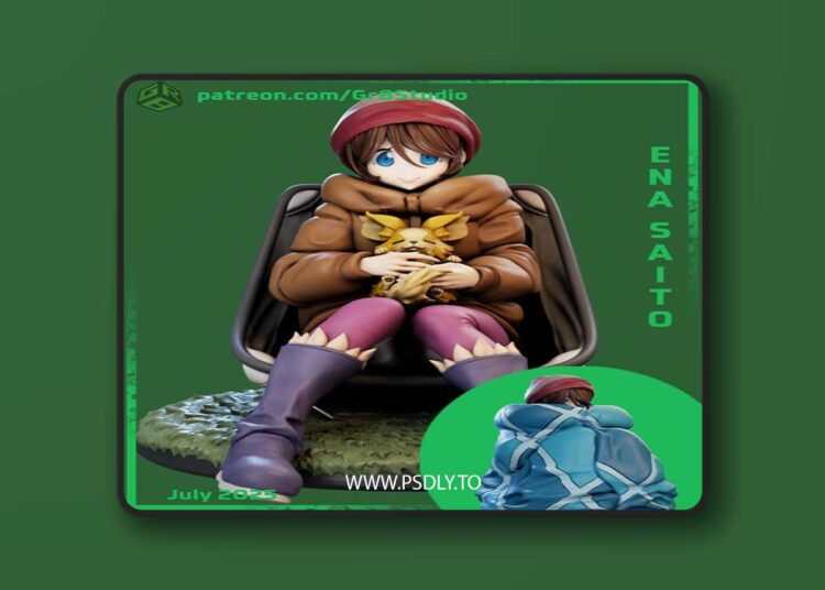 Gr8Tech – Laid-Back Camp – Ena Saito – 3D Print Model STL 1 Gr8Tech – Laid-Back Camp – Ena Saito – 3D Print Model STL