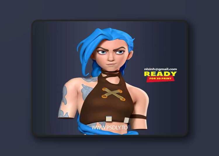 Jinx Bust – Arcane Fanart – 3D Print Model 1 Jinx Bust – Arcane Fanart – 3D Print Model