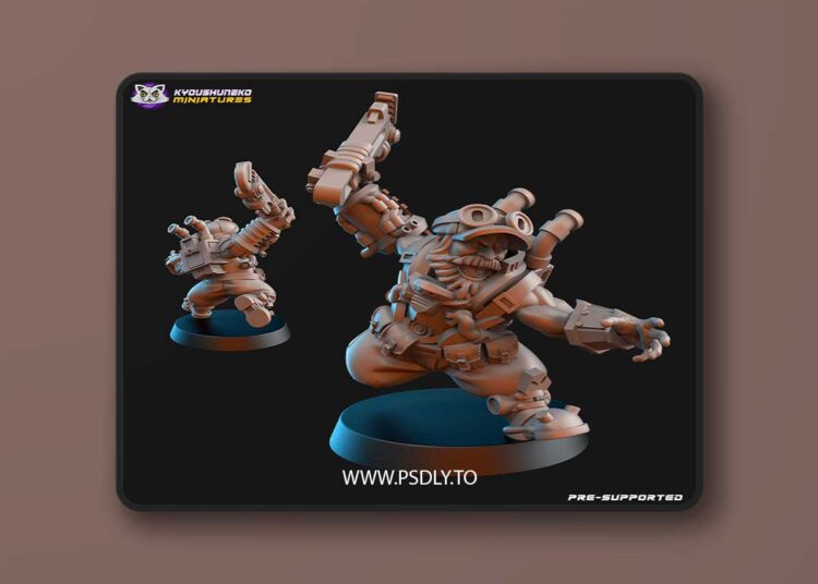 Kyoushuneko Miniatures – Dwarf Miner Expedition Team – 3D Print Model STL 1 Kyoushuneko Miniatures – Dwarf Miner Expedition Team – 3D Print Model STL