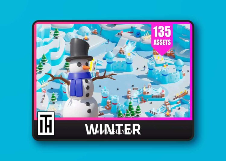 Location 3 Winter - Low Poly 3D Models Pack v2.1 1 Location 3 Winter - Low Poly 3D Models Pack v2.1