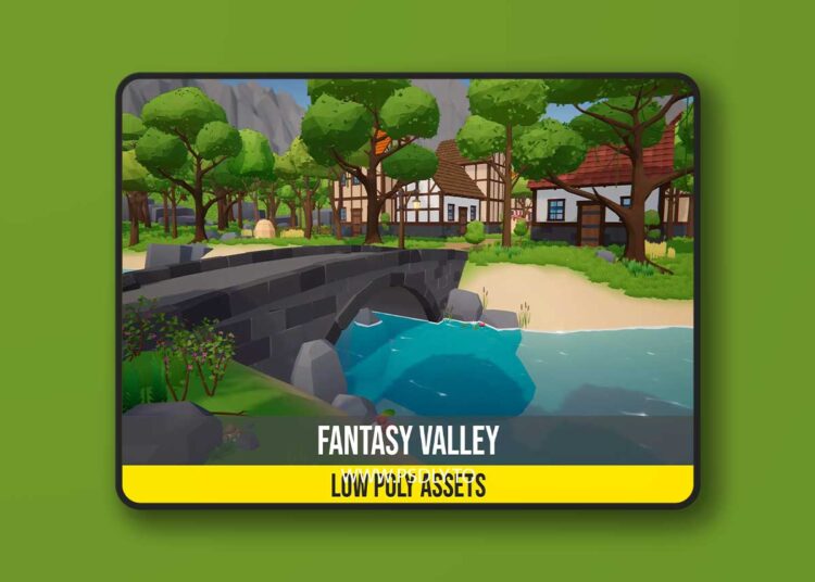 Low Poly Fantasy Valley with Village v1.0 1 Low Poly Fantasy Valley with Village v1.0