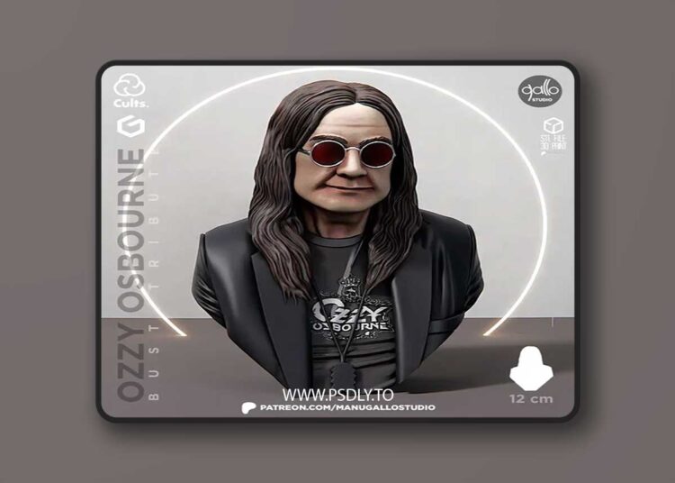 Ozzy Osbourne Bust Tribute – 3D Print Model 1 Ozzy Osbourne Bust Tribute – 3D Print Model