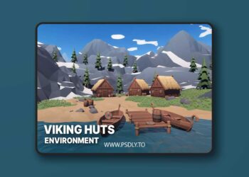 Poly Style Viking Huts - Stylized Low Poly Village Environment v1.1