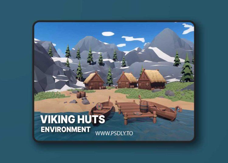 Poly Style Viking Huts - Stylized Low Poly Village Environment v1.1 1 Poly Style Viking Huts - Stylized Low Poly Village Environment v1.1