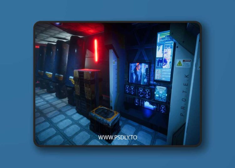 Pro-TEK Sci-Fi PBR Laboratory Interior with Hologram (4.17+) 1 Pro-TEK Sci-Fi PBR Laboratory Interior with Hologram (4.17+)