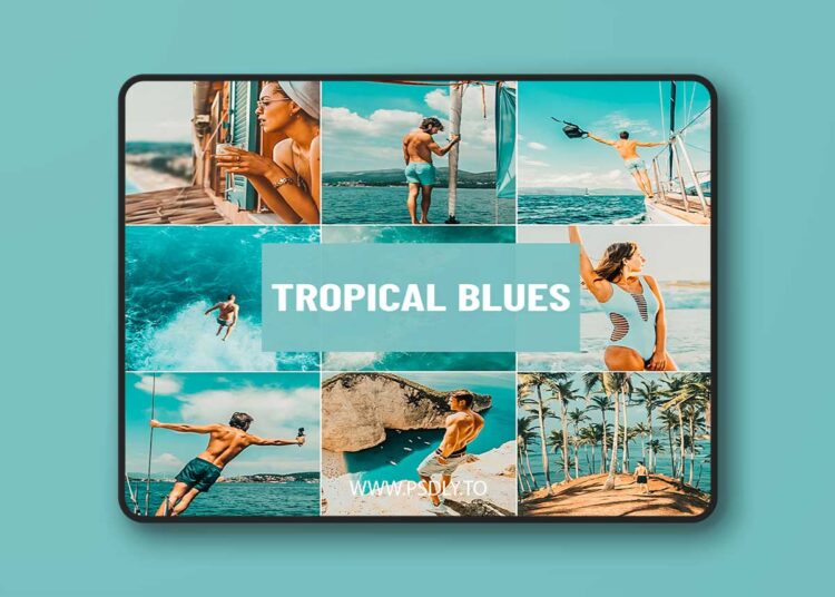 Psd Stack - Tropical Blues Lightroom Presets 1 Psd Stack - Tropical Blues Lightroom Presets