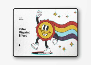 Retro Misprint Effect for Photoshop