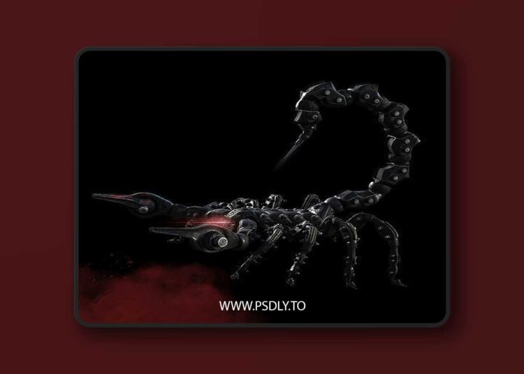 Scorpion Robot Low-poly 3D Model 1 Scorpion Robot Low-poly 3D Model