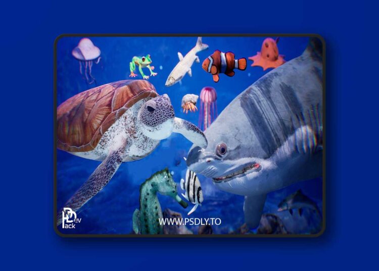 Sea Animals / 12 Meshes (4.26 – 4.27 and 5.0 – 5.6) for Unreal Engine 1 Sea Animals / 12 Meshes (4.26 – 4.27 and 5.0 – 5.6)