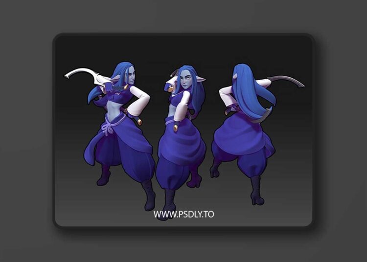 Shahana the Firbolg Bladedancer – 3D Print 1 Shahana the Firbolg Bladedancer – 3D Print