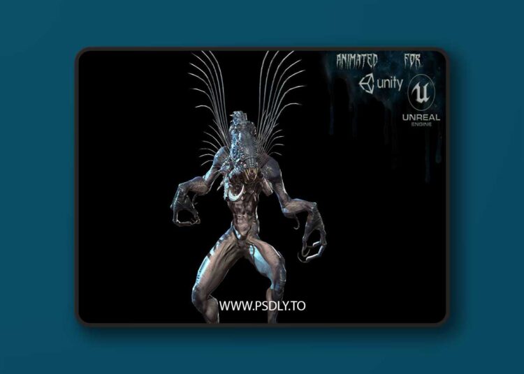 Swamp Monster Low-poly 3D Model 1 Swamp Monster Low-poly 3D Model