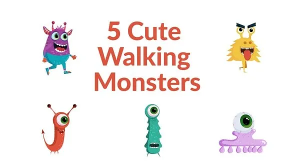 Videohive - 5 Cute Walking Monsters - 59234935 1 Videohive - 5 Cute Walking Monsters - 59234935