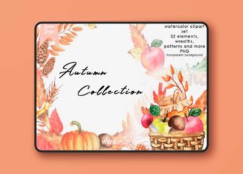 Autumn Collection Watercolor Clipart 1952883