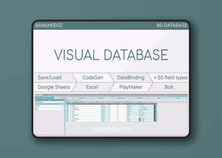 BG Database | Data editor with Google Sheets and Excel syncing v1.9.2 1 BG Database | Data editor with Google Sheets and Excel syncing v1.9.2