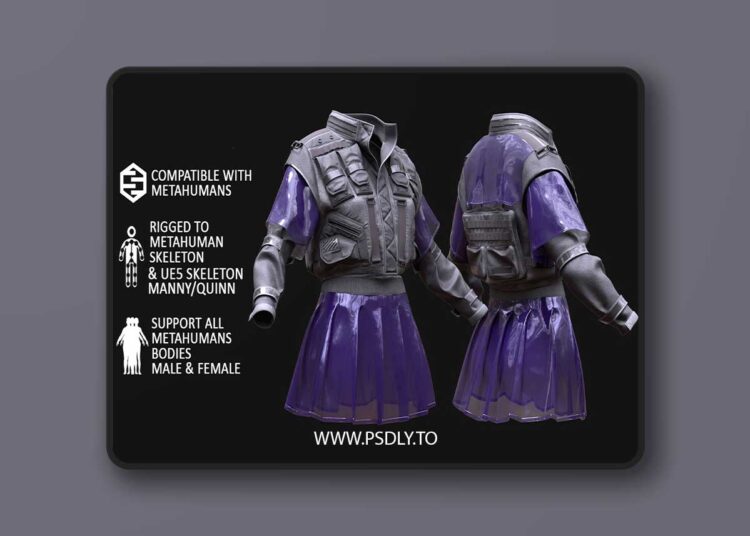Cyber Jacket 20 - All MH Bodies & UE5 Skeletons - Rigged (5.3 – 5.6) 1 Cyber Jacket 20 - All MH Bodies & UE5 Skeletons - Rigged (5.3 – 5.6)
