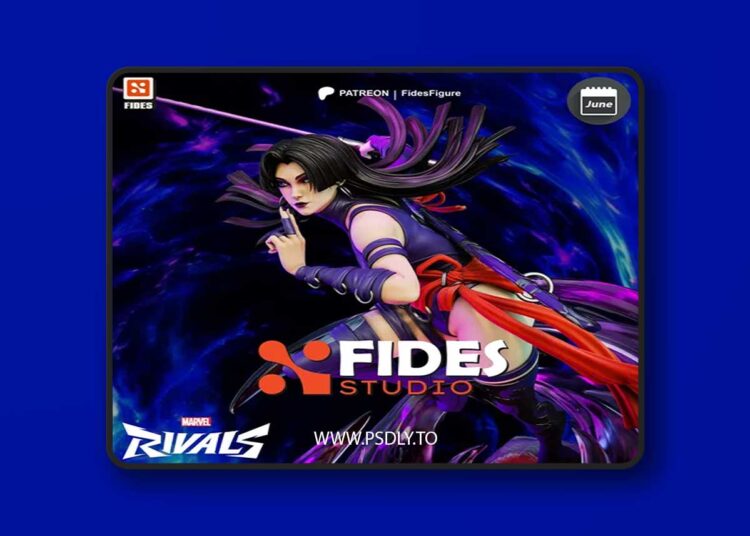 Fides Figure – Psylocke – Marvel Rivals – 3D Print Model STL 1 Fides Figure – Psylocke – Marvel Rivals – 3D Print Model STL