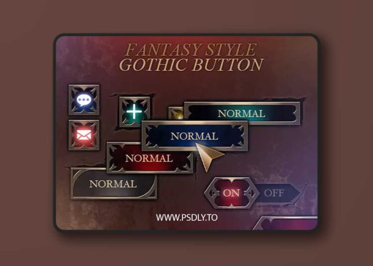 Gothic Button set v1.0 for Unreal Engine 1 Gothic Button set v1.0