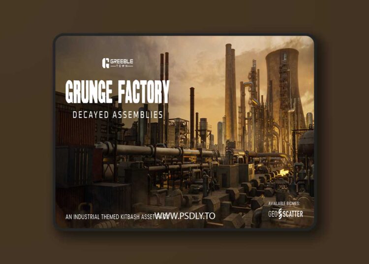 Grunge Factory Decayed Assemblies - Industrial Kitbash Greeble Assets 1 Grunge Factory Decayed Assemblies - Industrial Kitbash Greeble Assets