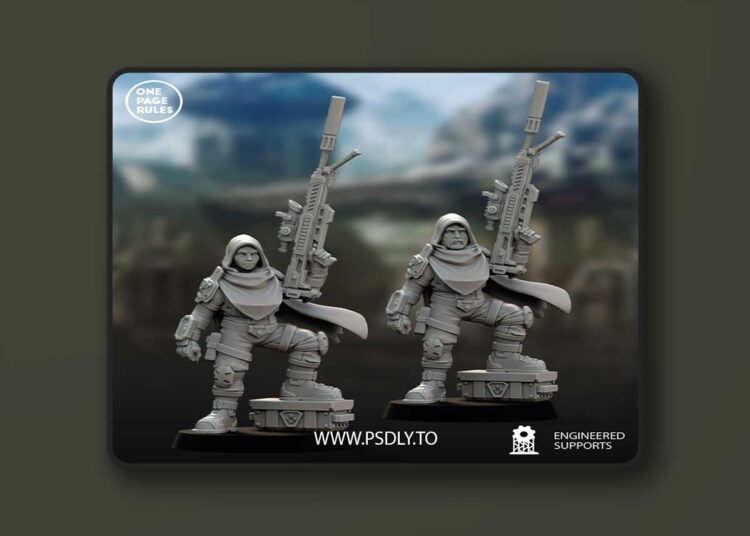 Human Defence Force – Company Leader Sniper – 3D Print Model 1 Human Defence Force – Company Leader Sniper – 3D Print Model