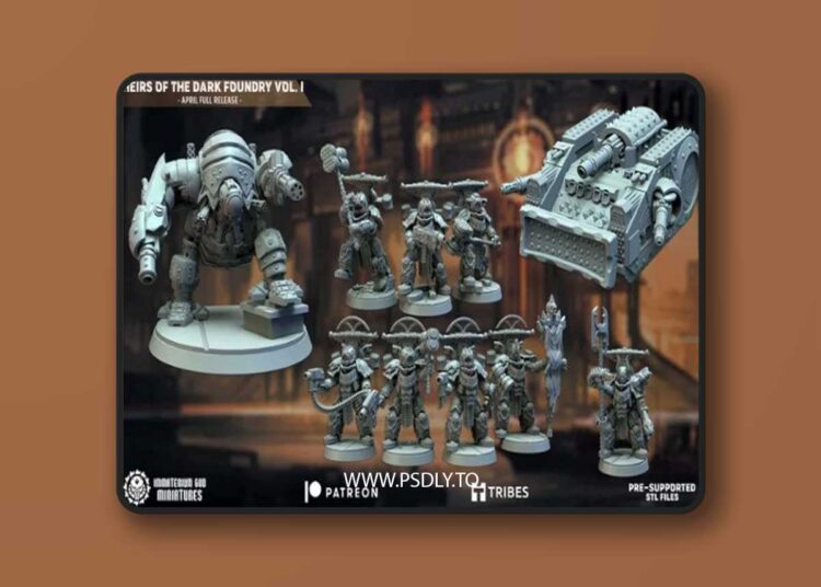 Immaterium God Miniatures – Heirs of the Dark Foundry Vol. I – 3D Print Model 1 Immaterium God Miniatures – Heirs of the Dark Foundry Vol. I – 3D Print Model