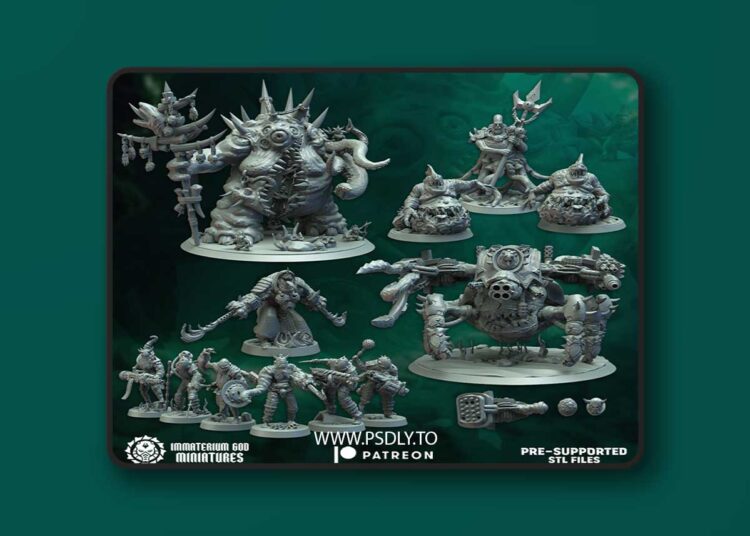 Immaterium God Miniatures – Sons of Decay Vol. VIII – 3D Print Model 1 Immaterium God Miniatures – Sons of Decay Vol. VIII – 3D Print Model