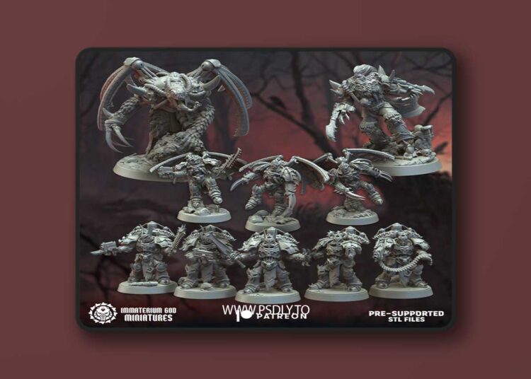Immaterium God Miniatures – The Bloodfang Legion Vol. I – 3D Print Model 1 Immaterium God Miniatures – The Bloodfang Legion Vol. I – 3D Print Model