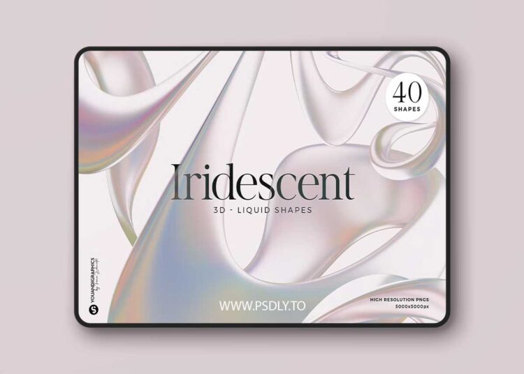 CreativeMarket - Iridescent 3D Liquid Shapes 291838596 1 Iridescent 3D Liquid Shapes